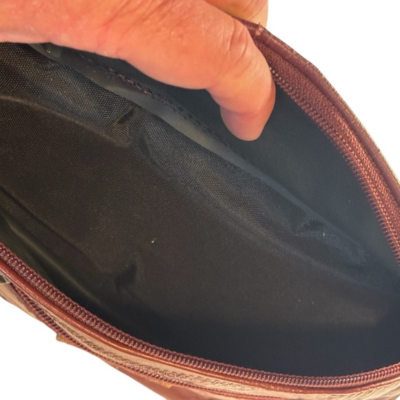 Vintage 90s Korus Men's Brown Leather Waist Bag Hip Fanny Pack MINTY - Picture 8 of 8